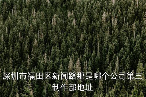 深圳市福田區(qū)新聞路那是哪個(gè)公司第三制作部地址