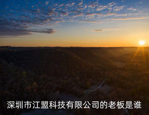 深圳市江盟科技有限公司的老板是誰