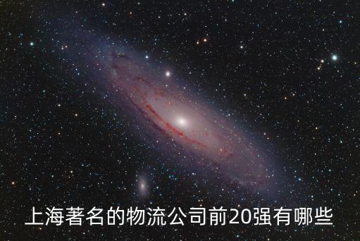 上海著名的物流公司前20強有哪些