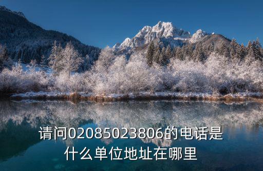 請問02085023806的電話是什么單位地址在哪里