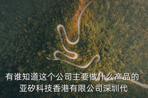 有誰知道這個公司主要做什么產品的 亞矽科技香港有限公司深圳代