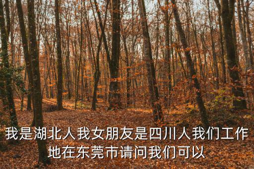 我是湖北人我女朋友是四川人我們工作地在東莞市請問我們可以