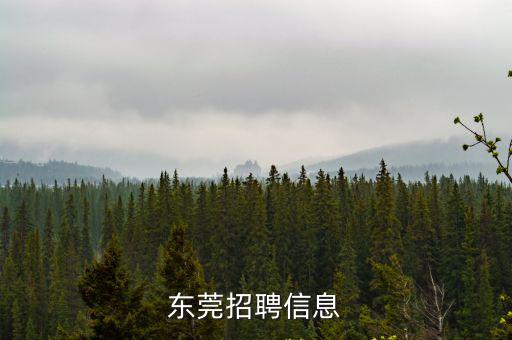 東莞招聘信息