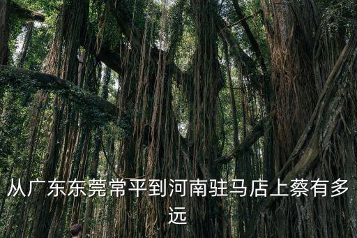 從廣東東莞常平到河南駐馬店上蔡有多遠