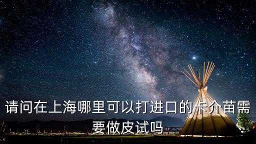 請問在上海哪里可以打進口的卡介苗需要做皮試嗎