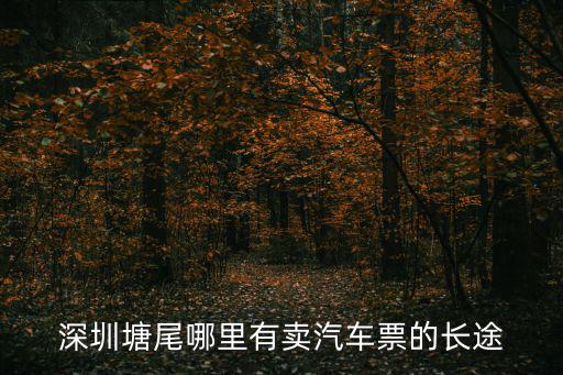 深圳塘尾哪里有賣汽車票的長途