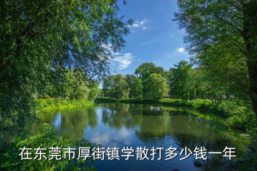 在東莞市厚街鎮學散打多少錢一年