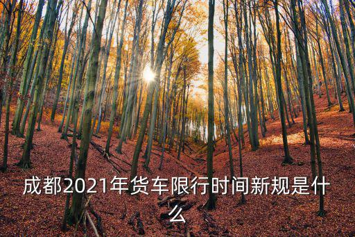 成都市警會電動貨車限行嗎，成都新能源廂式貨車全城都能跑嗎什么路都可以跑嗎