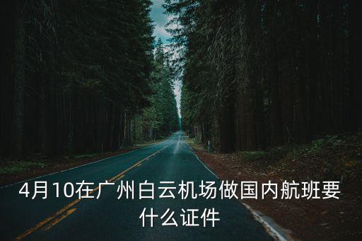 4月10在廣州白云機場做國內航班要什么證件