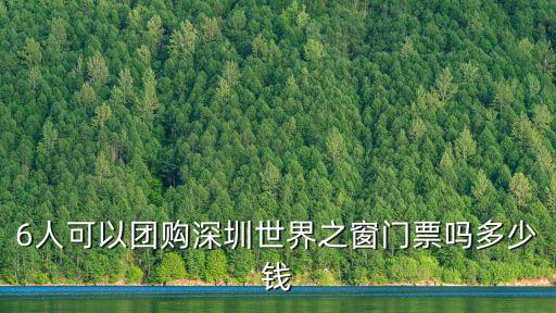 6人可以團購深圳世界之窗門票嗎多少錢
