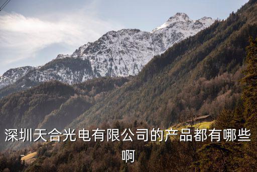 深圳天合光電有限公司的產品都有哪些啊