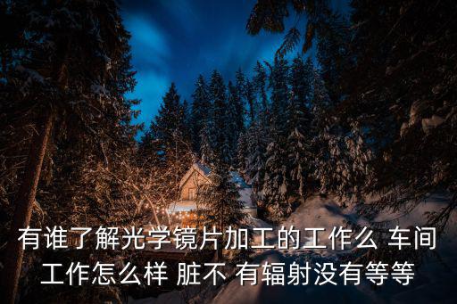 有誰了解光學鏡片加工的工作么 車間工作怎么樣 臟不 有輻射沒有等等