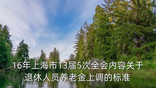 16年上海市13屆5次全會內容關于退休人員養老金上調的標準