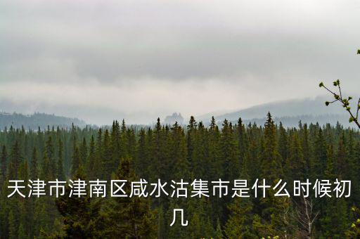天津市津南區咸水沽大集時間，啥時候是天津咸水沽集