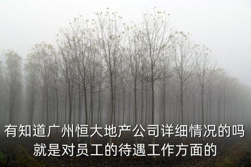 廣州恒大投資有限公司招聘信息，廣州恒大地產的待遇到底怎么樣啊