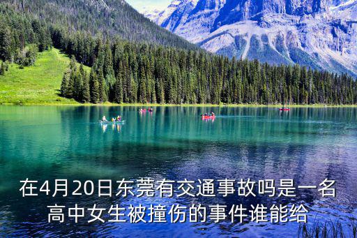 在4月20日東莞有交通事故嗎是一名高中女生被撞傷的事件誰能給