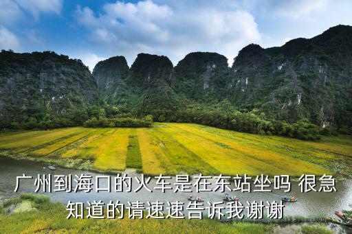 廣州到海口的火車是在東站坐嗎 很急知道的請速速告訴我謝謝