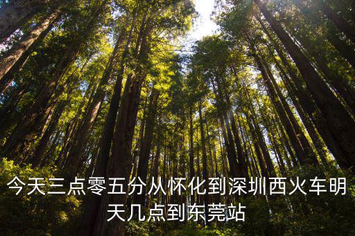 今天三點(diǎn)零五分從懷化到深圳西火車明天幾點(diǎn)到東莞站