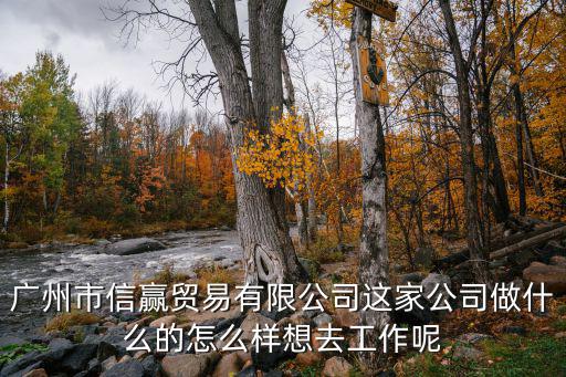 廣州市信贏貿易有限公司這家公司做什么的怎么樣想去工作呢