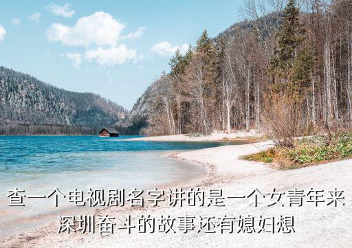 查一個(gè)電視劇名字講的是一個(gè)女青年來(lái)深圳奮斗的故事還有媳婦想
