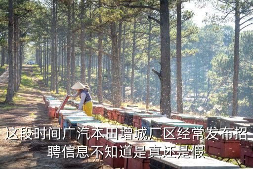 這段時間廣汽本田增城廠區經常發布招聘信息不知道是真還是假