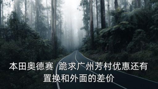廣州奧德賽優惠多少，本田奧德賽  跪求廣州芳村優惠還有置換和外面的差價