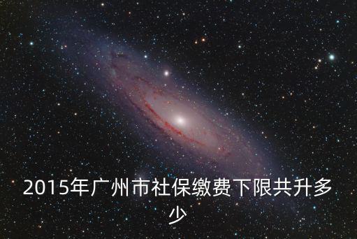 2015年廣州市社保繳費下限共升多少