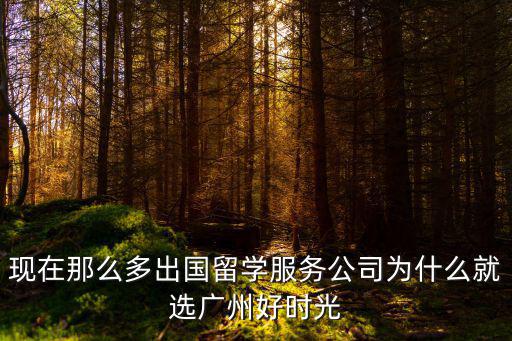 現(xiàn)在那么多出國(guó)留學(xué)服務(wù)公司為什么就選廣州好時(shí)光