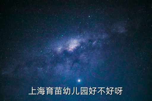 上海育苗幼兒園好不好呀