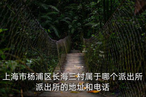上海市楊浦區長海三村屬于哪個派出所派出所的地址和電話