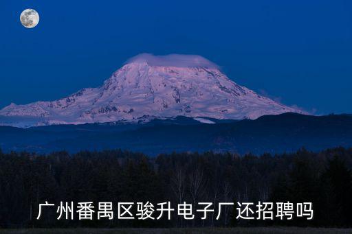 廣州番禺區(qū)駿升電子廠還招聘嗎