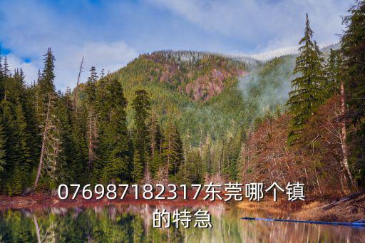 076987182317東莞哪個鎮的特急