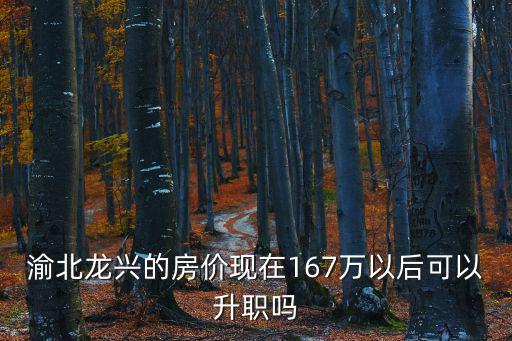 渝北龍興的房?jī)r(jià)現(xiàn)在167萬(wàn)以后可以升職嗎