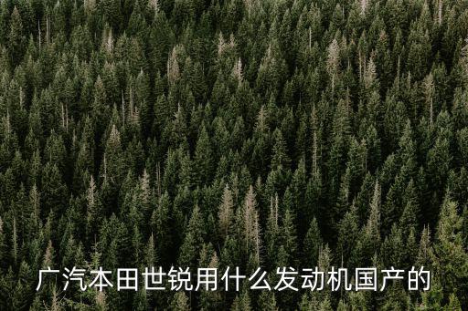 廣汽本田世銳用什么發動機國產的
