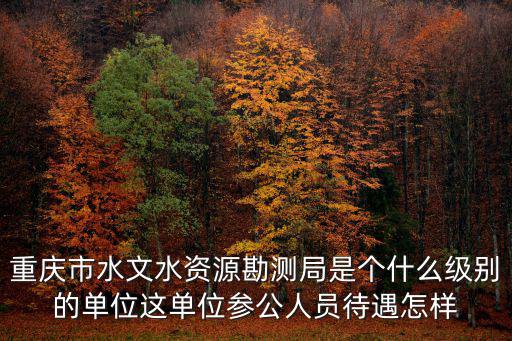重慶市水文水資源勘測(cè)局是個(gè)什么級(jí)別的單位這單位參公人員待遇怎樣
