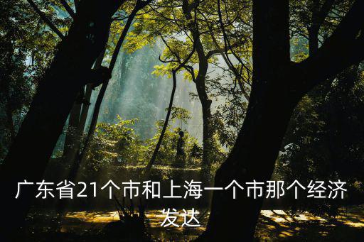廣東省21個(gè)市和上海一個(gè)市那個(gè)經(jīng)濟(jì)發(fā)達(dá)