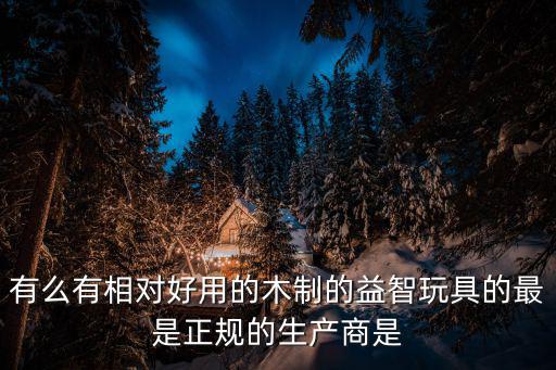 有么有相對好用的木制的益智玩具的最是正規的生產商是