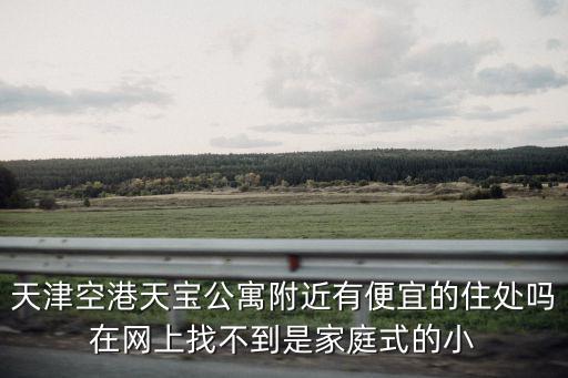 天津空港天寶公寓附近有便宜的住處嗎在網上找不到是家庭式的小