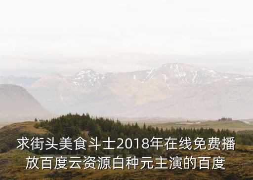 求街頭美食斗士2018年在線免費(fèi)播放百度云資源白種元主演的百度