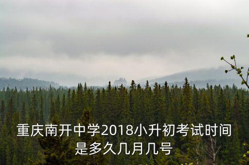 重慶市南開中學2018小升初，重慶南開小升初在哪報名