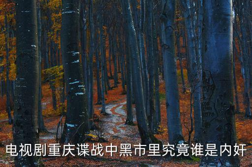 電視劇重慶諜戰中黑市里究竟誰是內奸