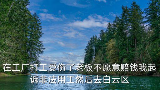 在工廠打工受傷了老板不愿意賠錢我起訴非法用工然后去白云區