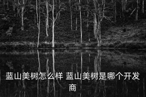 藍山美樹怎么樣 藍山美樹是哪個開發(fā)商