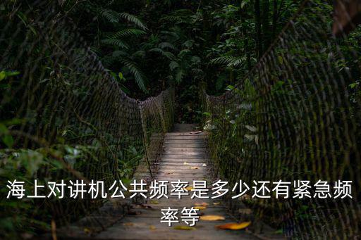 海上對(duì)講機(jī)公共頻率是多少還有緊急頻率等