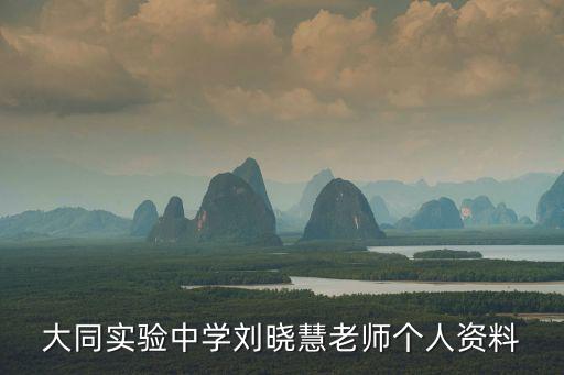 大同實(shí)驗(yàn)中學(xué)劉曉慧老師個(gè)人資料