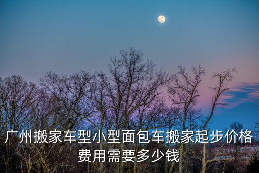 廣州搬家車型小型面包車搬家起步價格費用需要多少錢