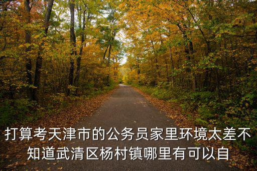 打算考天津市的公務員家里環境太差不知道武清區楊村鎮哪里有可以自