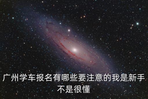 廣州報(bào)考駕照注意事項(xiàng)，廣州學(xué)車報(bào)名有哪些要注意的我是新手不是很懂