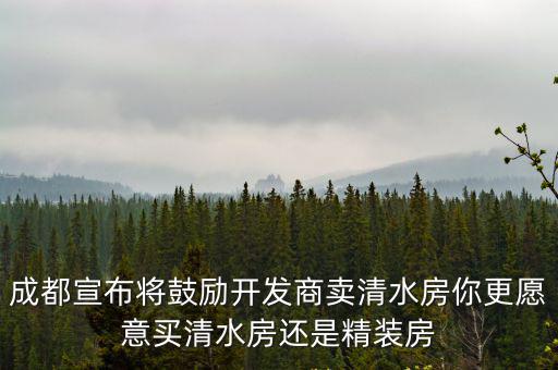 成都市精裝房，成都精裝修房裝修內(nèi)容是什么交房時需要購置哪些家具及后期費用百度