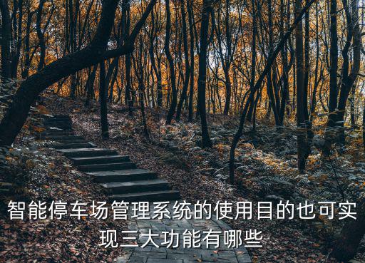 智能停車場管理系統(tǒng)的使用目的也可實現(xiàn)三大功能有哪些